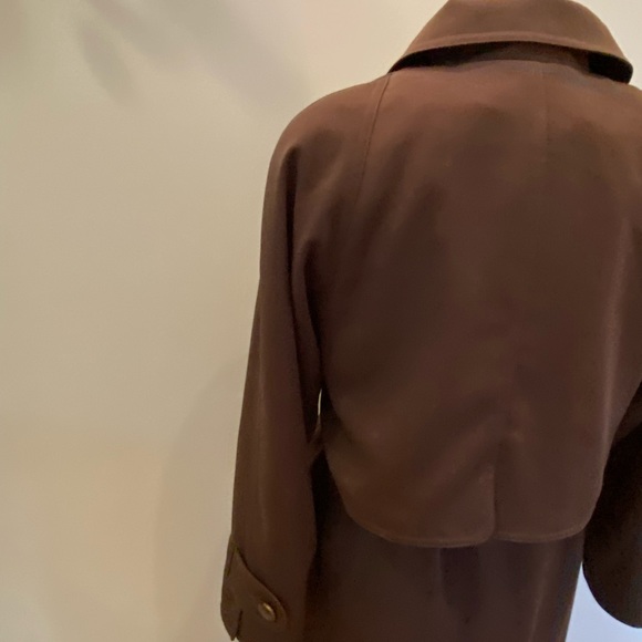 Talbots Womens Olive Green Classic Trench Coat / Removable Lining/ Size 4 Petite - Picture 14 of 15